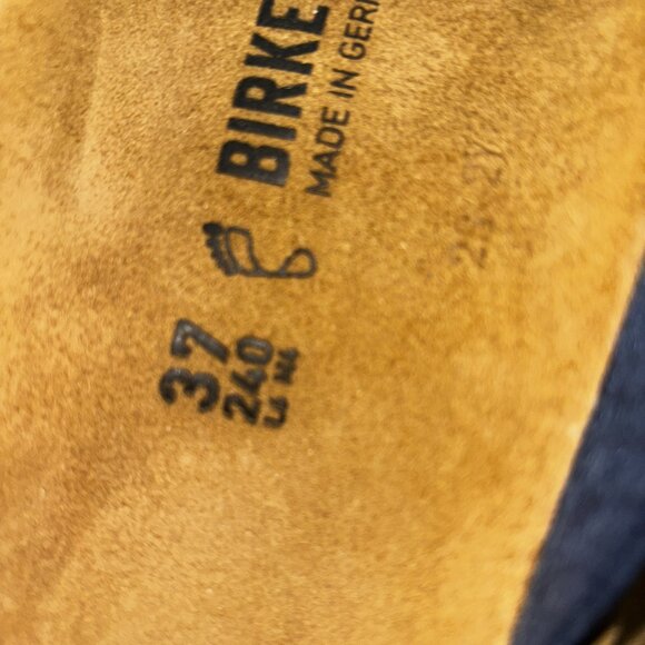NEW | BIRKENSTOCK Gizeh Navy Blue Leather Regular Width EU 37 - Picture 5 of 6